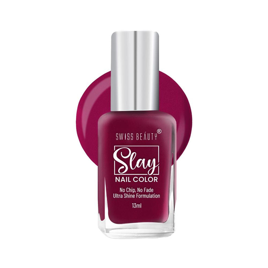 Swiss Beauty Slay Nail Color Ultra Shine Formulation - 18 Crystal Pink - Distacart