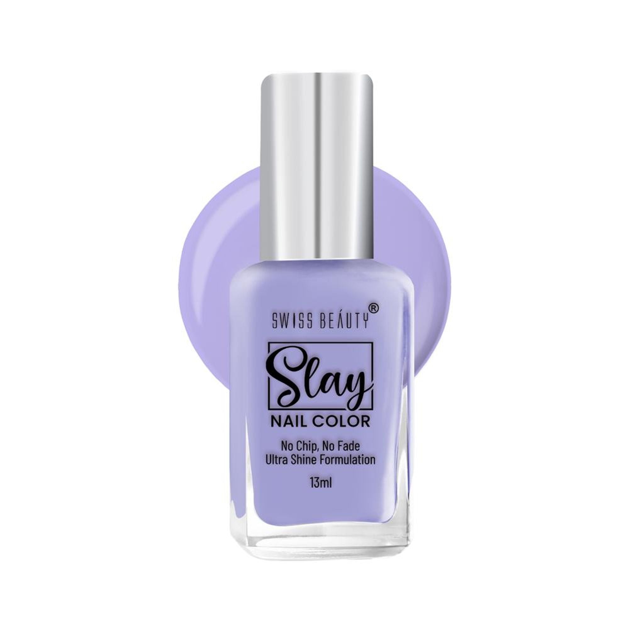 Swiss Beauty Slay Nail Color Ultra Shine Formulation - 21 Lavender Tender - Distacart