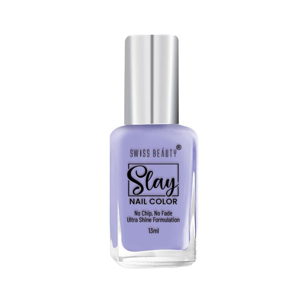 Swiss Beauty Slay Nail Color Ultra Shine Formulation - 21 Lavender Tender - Distacart
