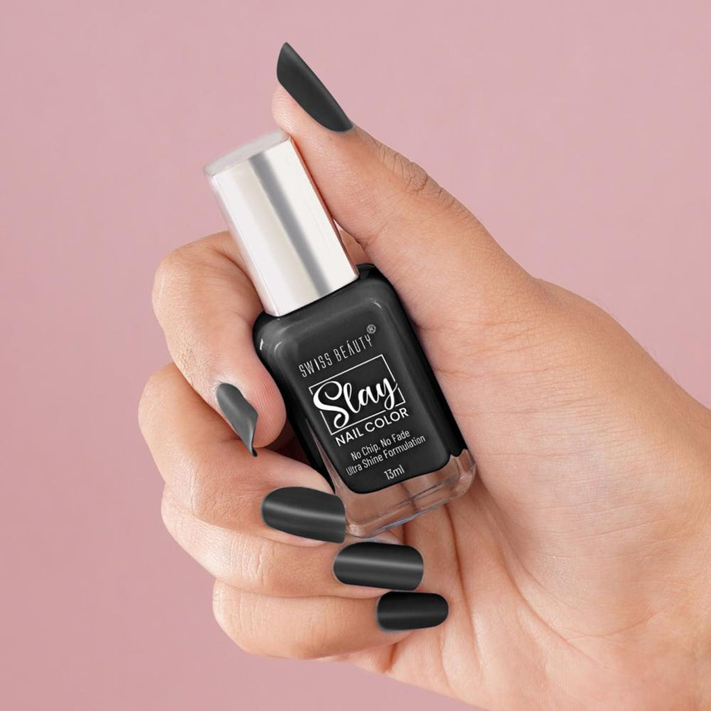 Swiss Beauty Slay Nail Color Ultra Shine Formulation - 22 Mid Night