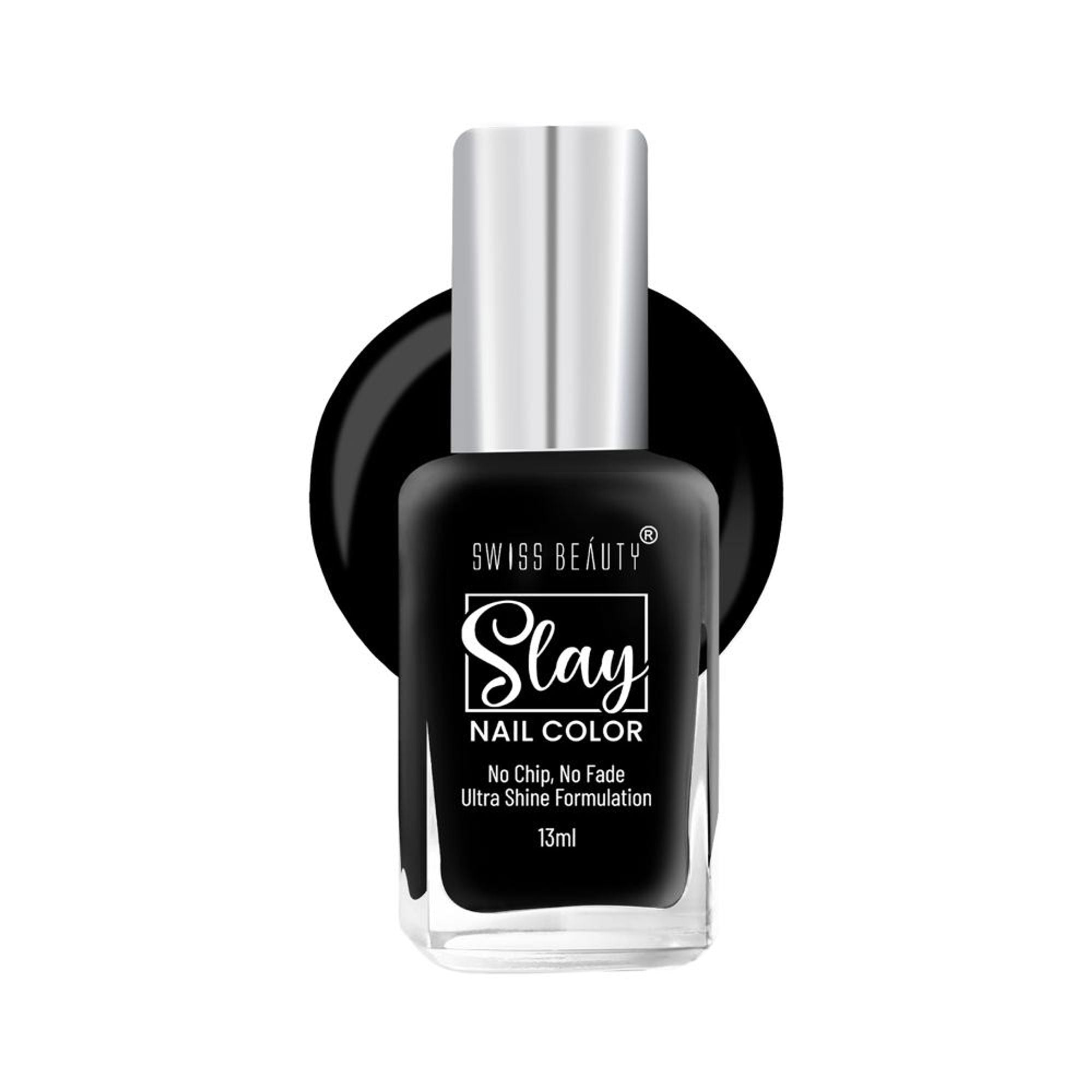 Swiss Beauty Slay Nail Color Ultra Shine Formulation - 22 Mid Night - Distacart