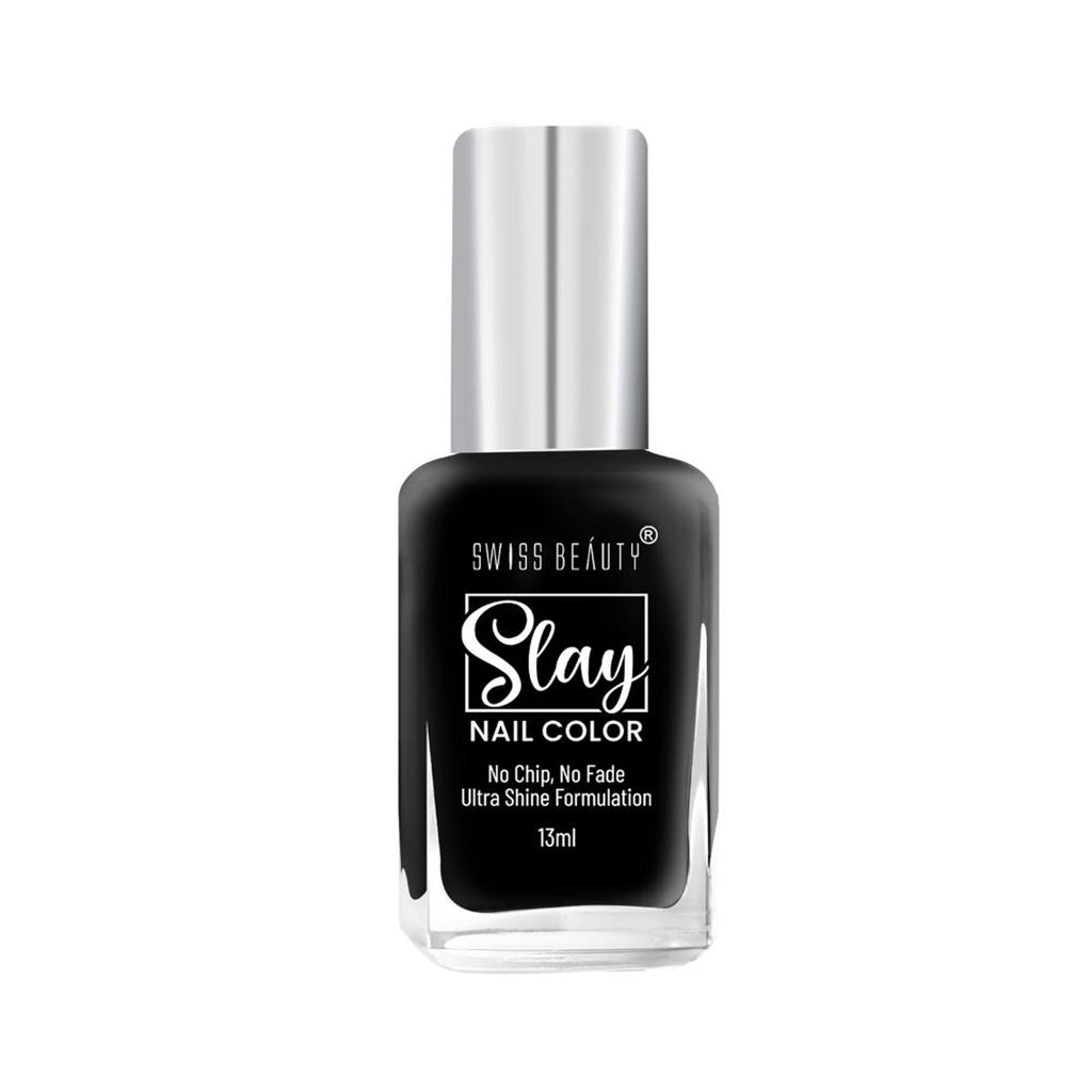 Swiss Beauty Slay Nail Color Ultra Shine Formulation - 22 Mid Night - Distacart