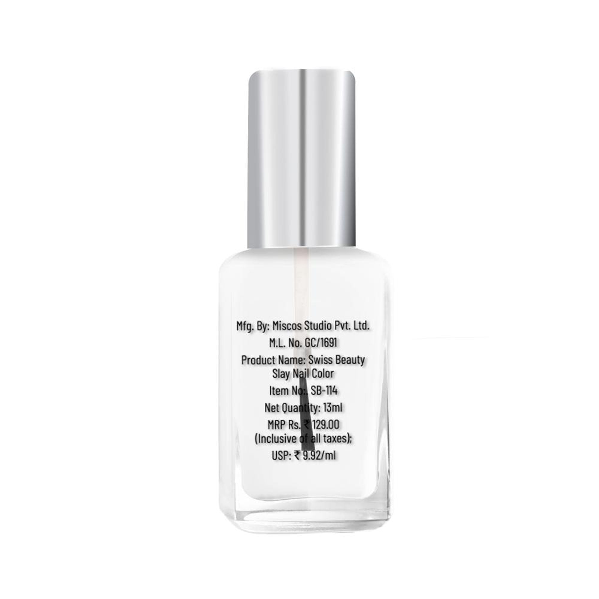 Swiss Beauty Slay Nail Color Ultra Shine Formulation - 24 Top Coat - Distacart