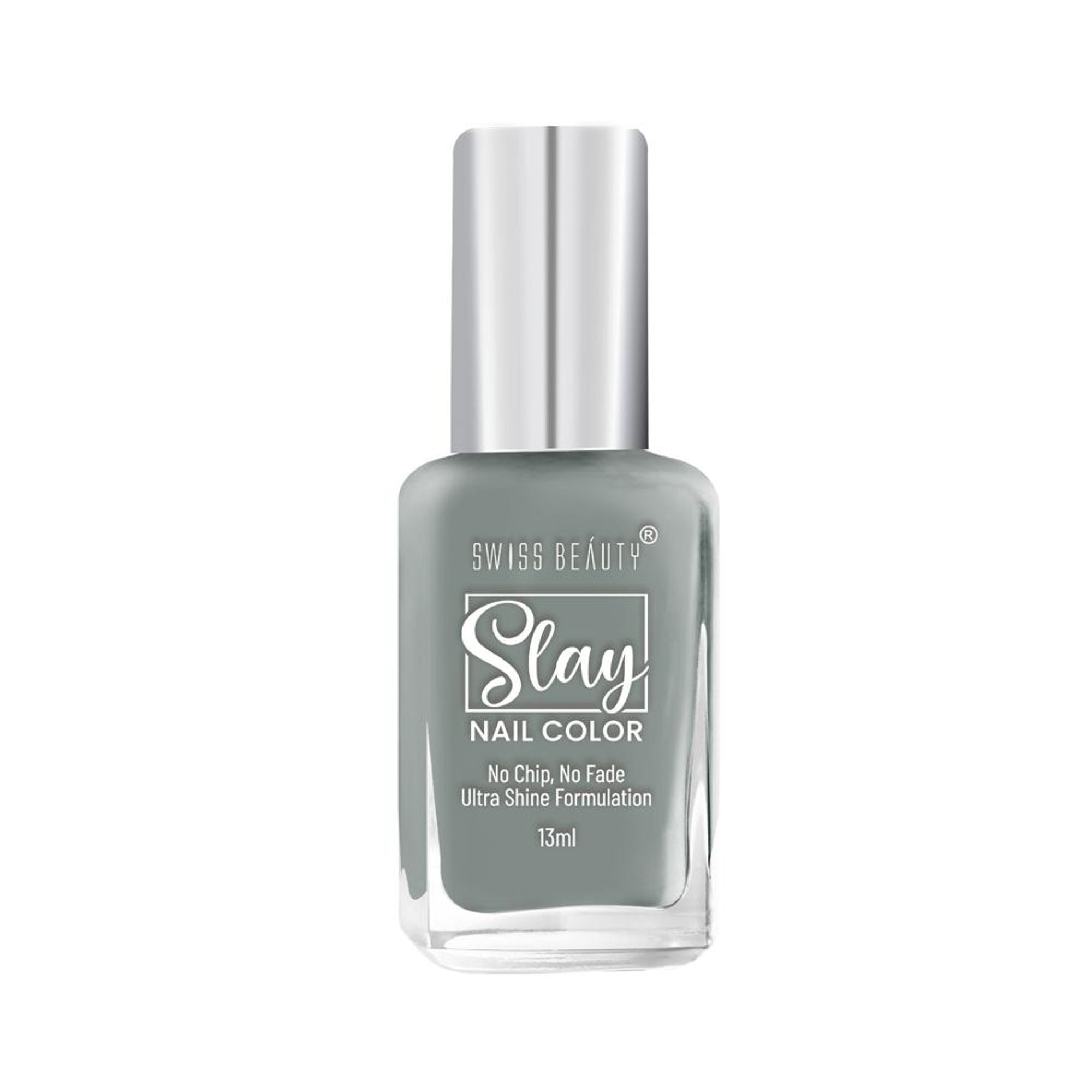 Swiss Beauty Slay Nail Color Ultra Shine Formulation - 26 Grey Stone - Distacart