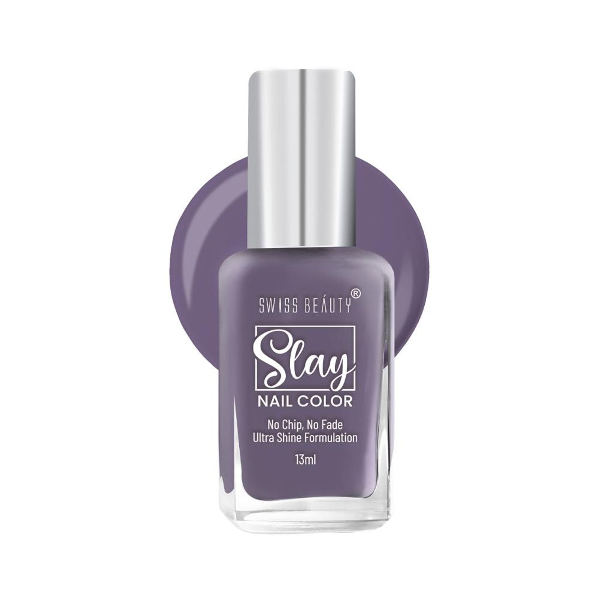 Swiss Beauty Slay Nail Color Ultra Shine Formulation - 40 Grape - Distacart