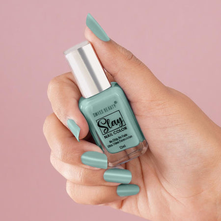 Swiss Beauty Slay Nail Color Ultra Shine Formulation - 43 Tropical Green