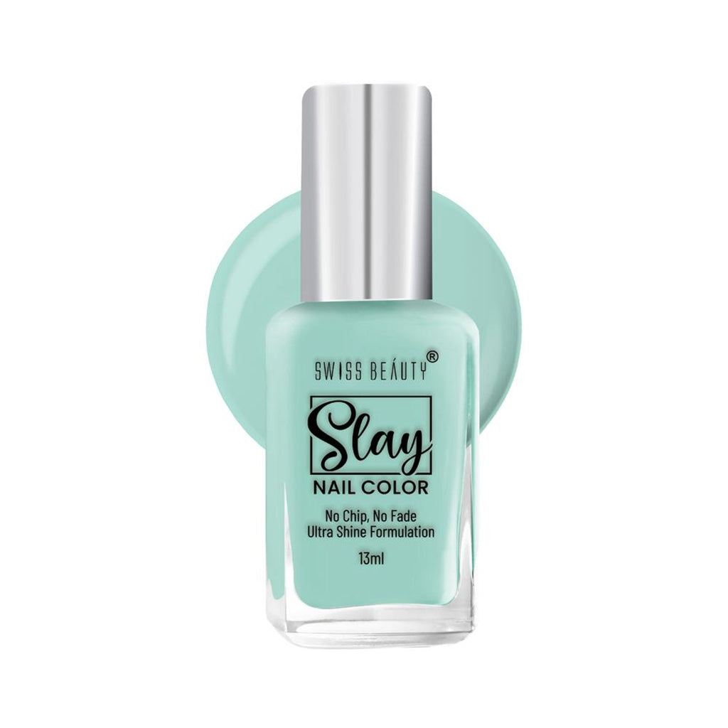 Swiss Beauty Slay Nail Color Ultra Shine Formulation - 43 Tropical Green - Distacart