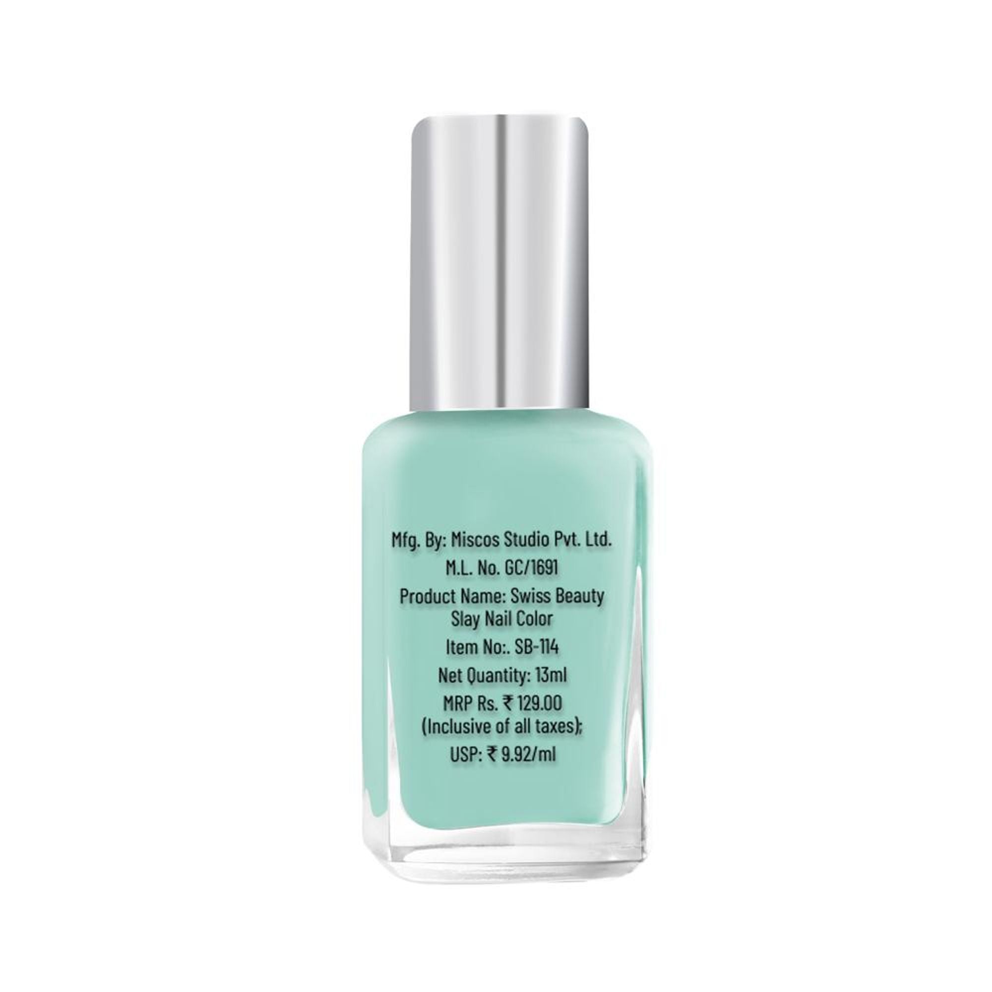 Swiss Beauty Slay Nail Color Ultra Shine Formulation - 43 Tropical Green - Distacart