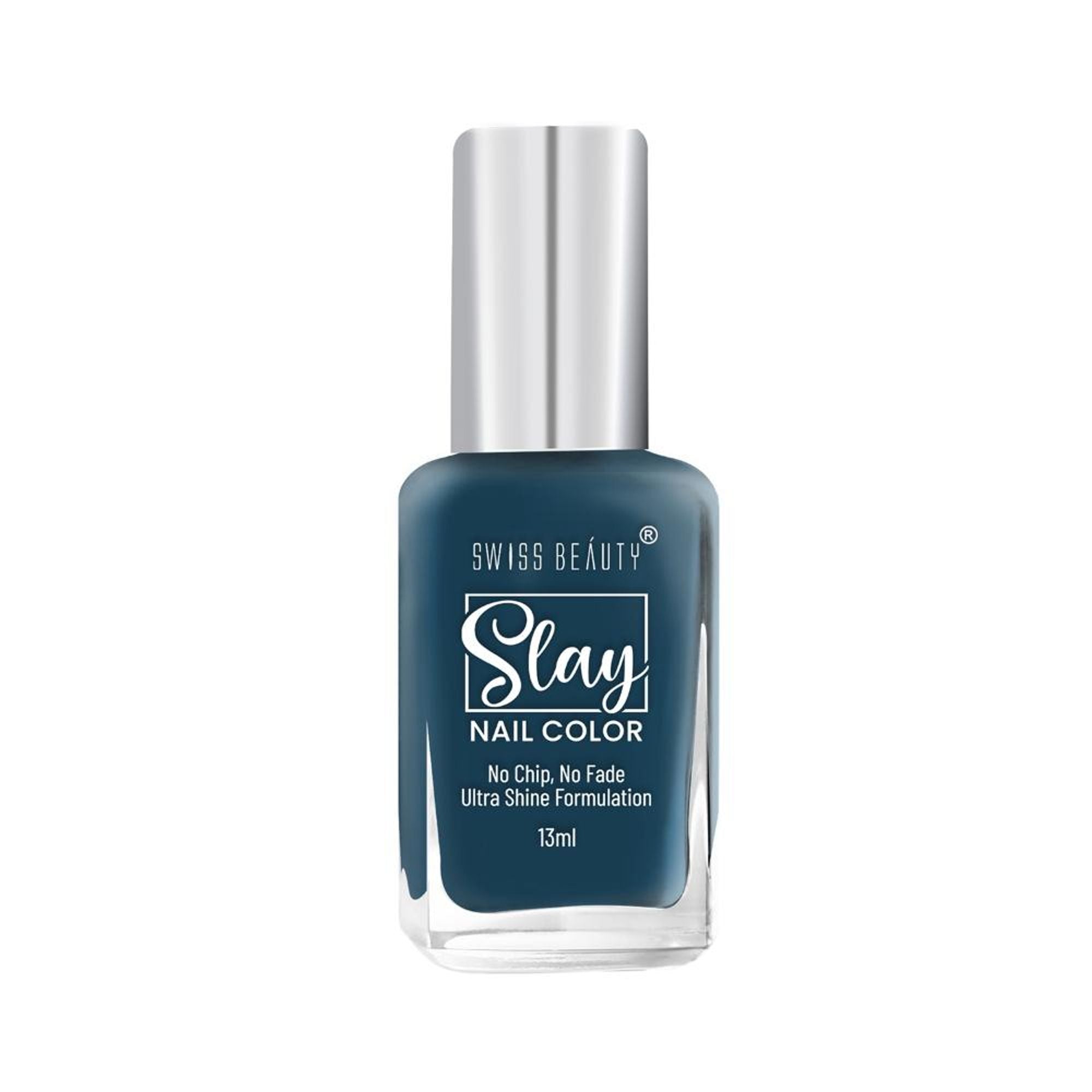 Swiss Beauty Slay Nail Color Ultra Shine Formulation - 45 London Blu - Distacart