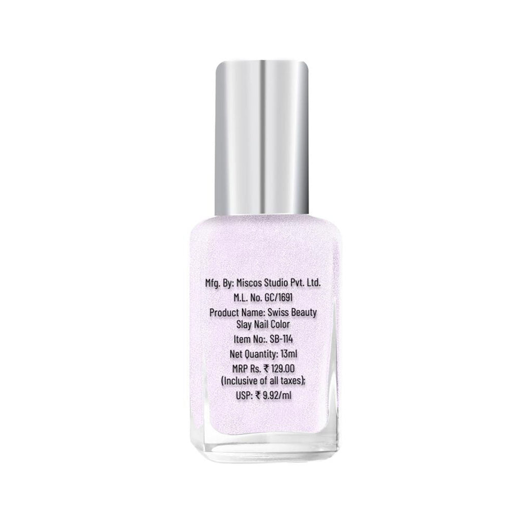 Swiss Beauty Slay Nail Color Ultra Shine Formulation - 48 Drizzle - Distacart