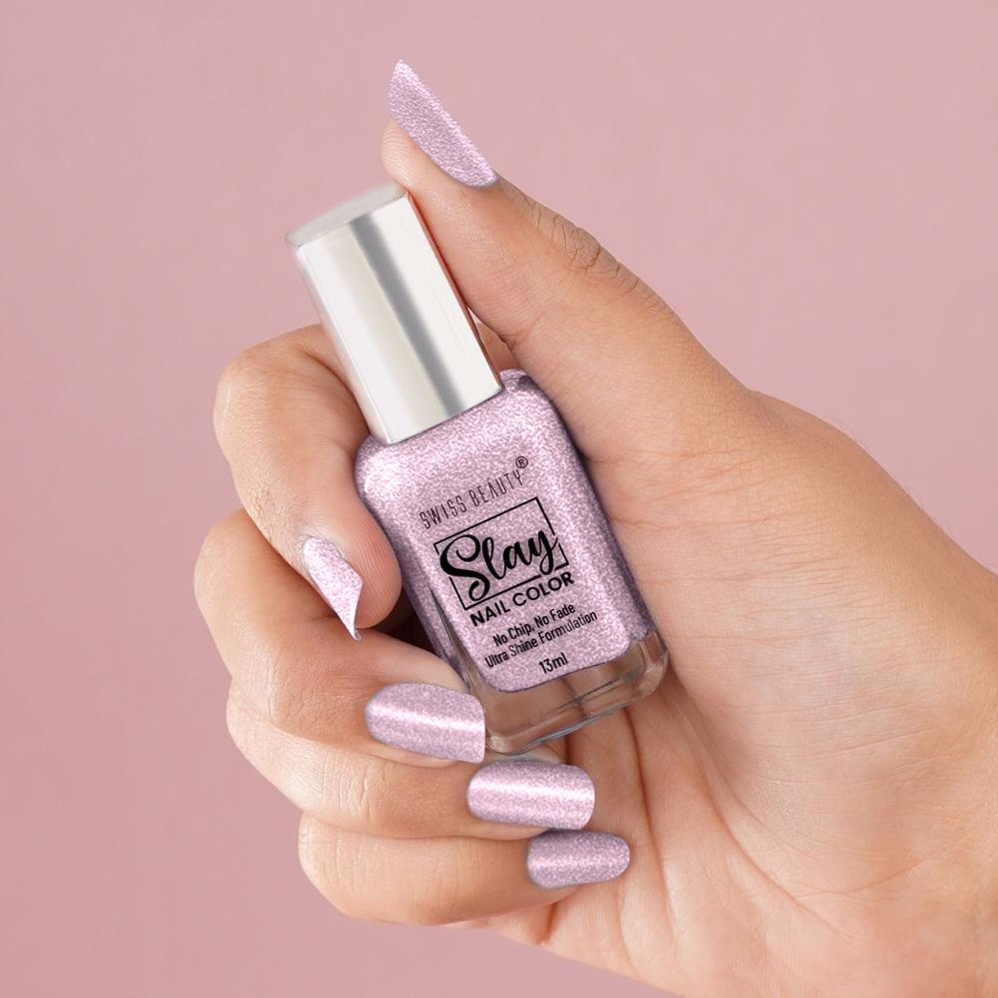 Swiss Beauty Slay Nail Color Ultra Shine Formulation - 49 Sheer Elegance