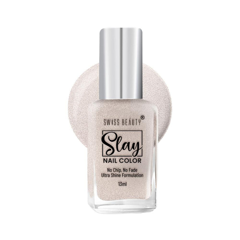 Swiss Beauty Slay Nail Color Ultra Shine Formulation - 52 Gold Star - Distacart