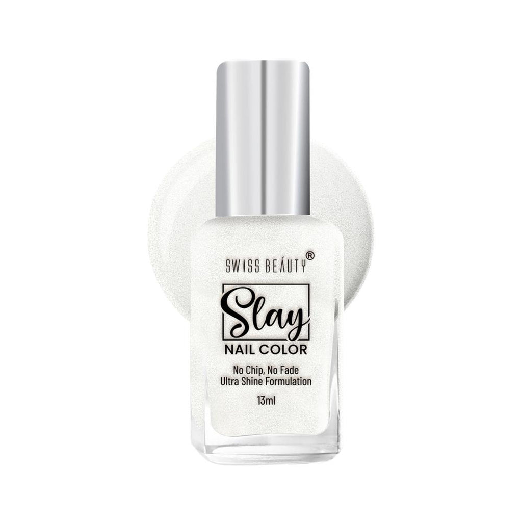 Swiss Beauty Slay Nail Color Ultra Shine Formulation - 54 Pearl - Distacart
