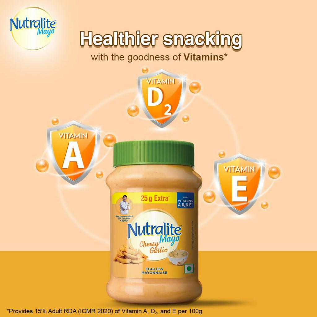 Nutralite Mayo Cheesy Garlic|Eggless Mayonnaise
