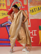 Tikhi Imli Sequinned Jute Silk Saree - Distacart