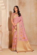 Monjolika Fashion Light Pink Color Weaving Silk Classic Saree - Distacart