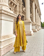 Anaita Yellow Chinon Sequence Embroidered Readymade Salwar Suit - Distacart