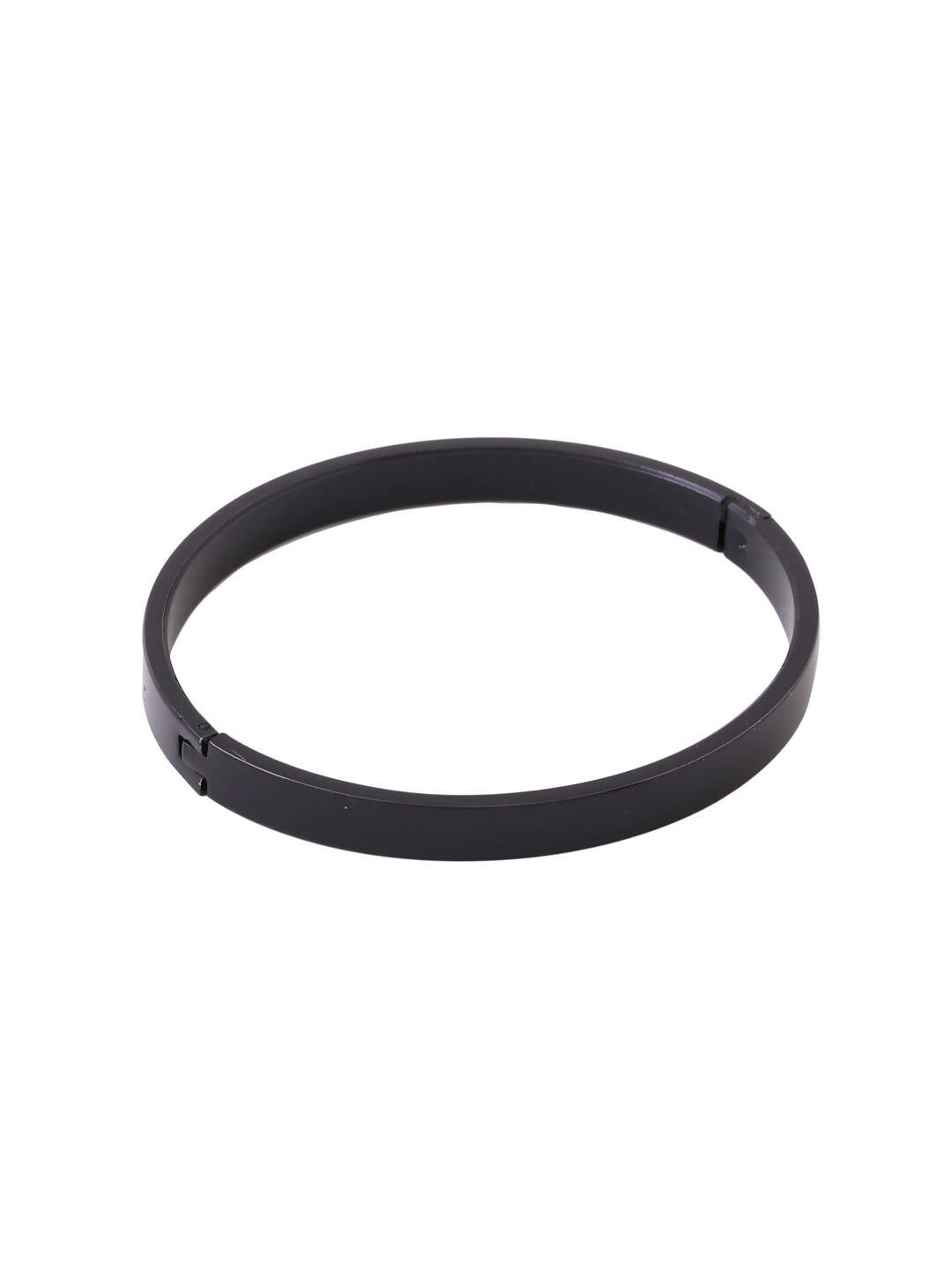 NVR Men's Black Metal Interlock Kada Bracelet - Distacart