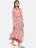 Souchii Brown Printed Maxi Dress - Distacart