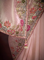 Monjolika Fashion Kanjivaram Silk Thread Contemporary Saree in Purple & Pink - Distacart