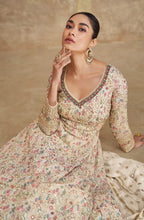 Anaita White Real Georgette Sequins Embroidered Anarkali Salwar Suit - Distacart