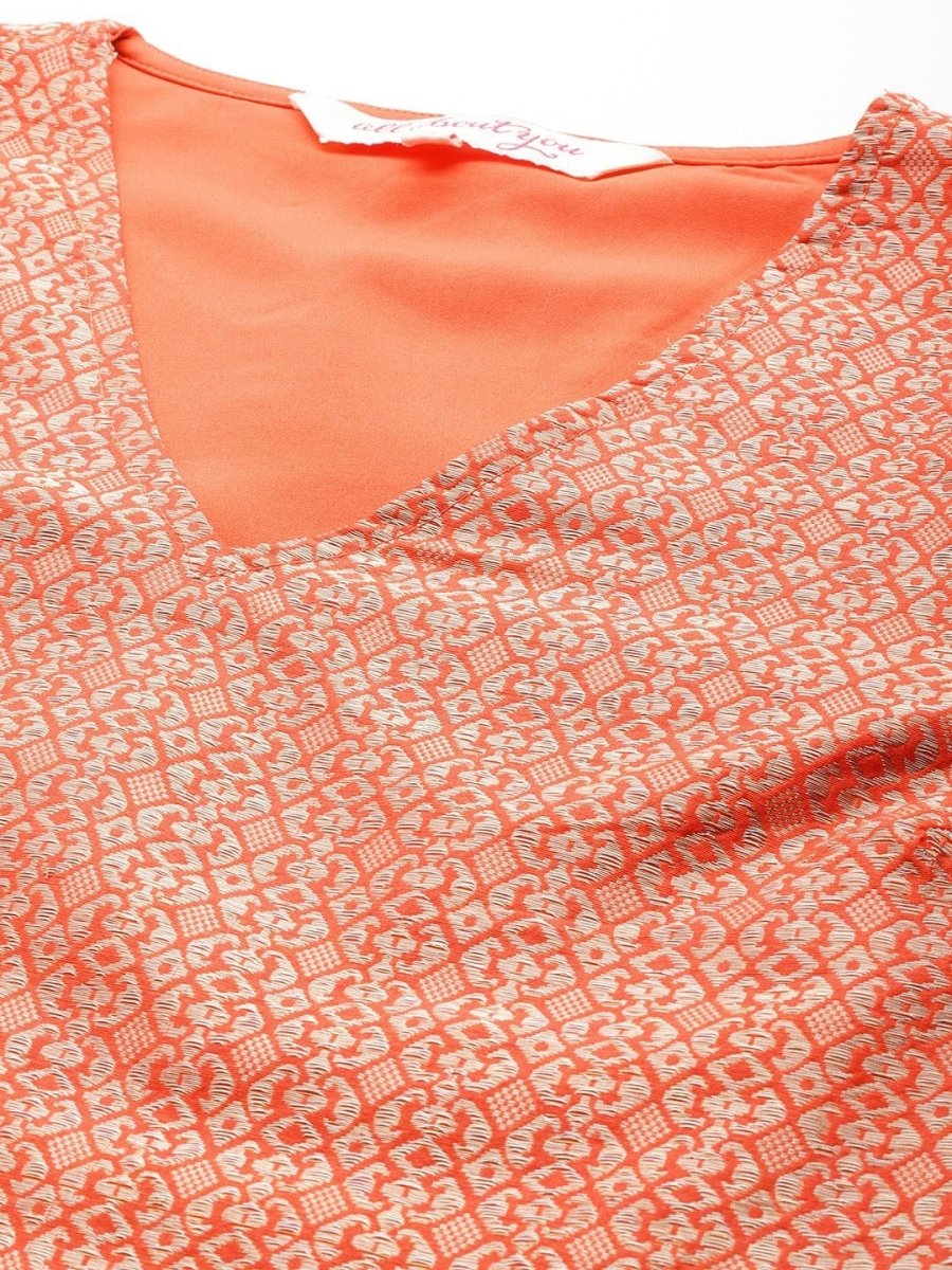 All About You Women Woven Design Regular Kurta with Palazzos & Dupatta