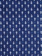 Rajasthan Decor Navy Blue Block Print 144 TC Cotton 1 Single Bedsheet with 2 Pillow Covers
