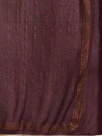 Sangria Women Burgundy & Golden Ethnic Motifs Printed Kurta with Sharara & Dupatta - Distacart