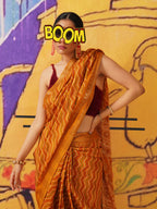 Tikhi Imli Leheriya Zari Jute Silk Ready to Wear Saree