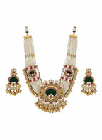 Jewel City Traditional Gold-Plated Pearl Necklace Set Featuring Matching Jhumka Earrings - Distacart