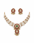 Jewel City Traditional Handcrafted Gold-Plated Kundan Pearl Necklace Set