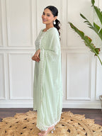 The52 Gorgeous Chikankari Work with Pure Cotton Fabric Straight Kurta, Pant and Dupatta Set - Distacart