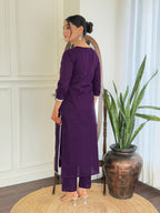 The52 Gorgeous Chikankari Work with Pure Cotton Fabric Straight Kurta, Pant and Dupatta Set - Distacart