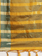 Saree Mall Mustard Zari Silk Blend Uppada Saree - Distacart