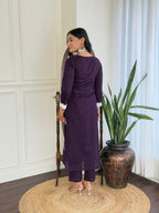 The52 Chikankari Work with Pure Cotton Fabric Straight Kurta, Pant and Dupatta Set - Distacart