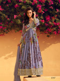 Anaita Purple Heavy Chinon With Embroidery Stitched Gown - Distacart