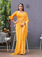 Tikhi Imli Striped Georgette Ready to Wear Saree - Distacart
