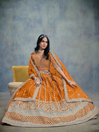 Monjolika Fashion Art Silk Embroidered Purple Designer Lehenga Choli
