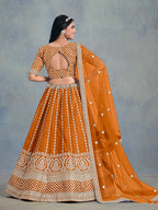 Monjolika Fashion Art Silk Embroidered Purple Designer Lehenga Choli