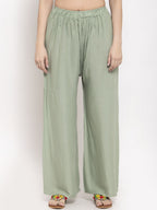 TAG 7 Women Pack Of 2 Solid Straight Palazzos
