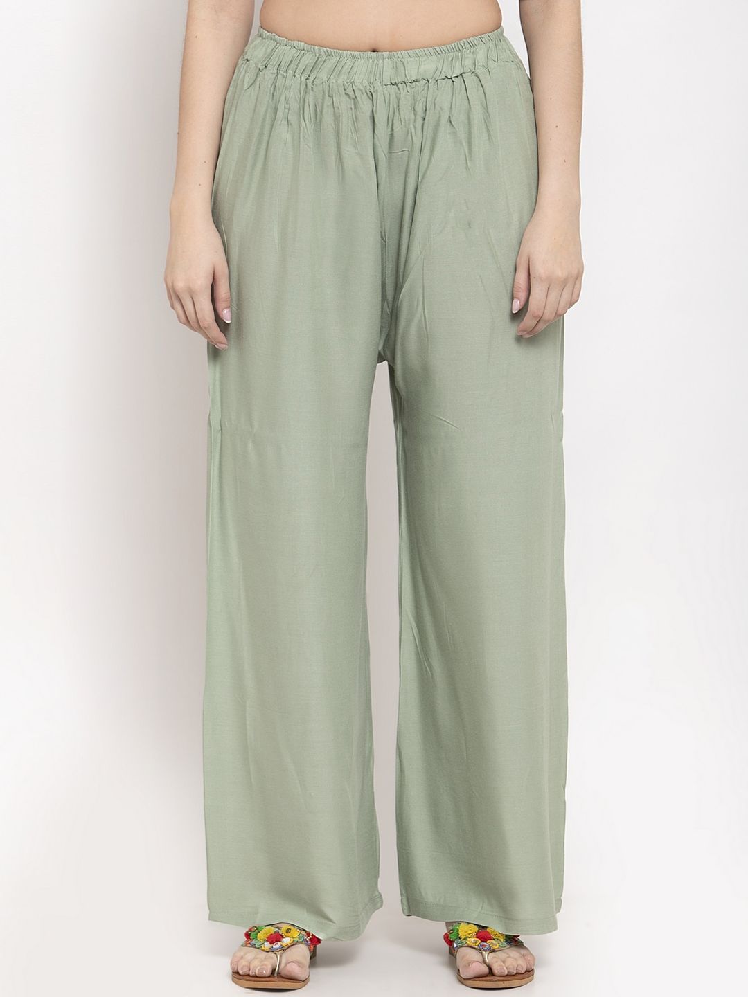 TAG 7 Women Pack Of 2 Solid Straight Palazzos