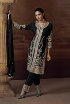 Anaita Black Heavy Chinon Stitched Salwar Suit With Sequence Embroidery Work - Distacart