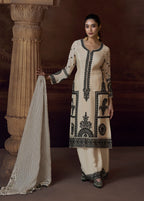 Anaita Beige Heavy Chinon Stitched Salwar Suit With Sequence Embroidery Work - Distacart