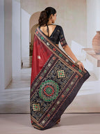 Monjolika Fashion Maroon Weaving Handloom Silk Blend Designer Saree