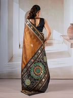 Monjolika Fashion Rust Weaving Handloom Silk Blend Designer Saree