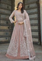Monjolika Fashion Embroidered Dusty Net Reception Designer Salwar Suit - Distacart