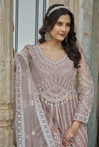 Monjolika Fashion Embroidered Dusty Net Reception Designer Salwar Suit - Distacart