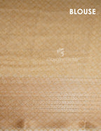 Shades of Wheat with Floral Design Semi Chanderi Saree By Gayathri Reddy Designer Studio - Distacart