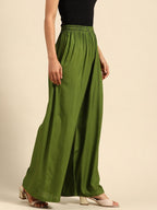 TAG 7 Women Flared Regular Palazzos