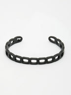 NVR Men's Black Rhodium-Plated Metal Cuff Bracelet - Distacart